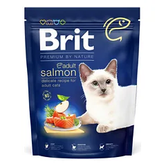BRIT Premium Cat Adult Salmon sausas maistas išrankioms katėms su lašiša 300 g
