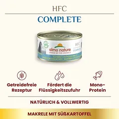 Almo Nature HFC Complete drėgnas maistas katėms, ekonominė pakuotė 12 x 70 g, < 79 g — 2 nuotrauka