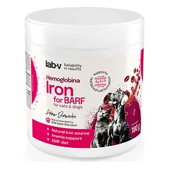 Lab-v Haemoglobin - natūrali hemato geležis BARF mišiniams ir naminiams racionams 180 g
