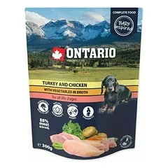 Ontario Dog Turkey & Chicken with Vegetables in Broth 300 g