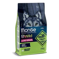 Monge BWild adult sausas pašaras suaugusiems šunims su šerniena 12kg