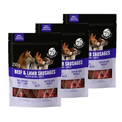 PetRepublic jautienos ir ėrienos dešrelių skanėstas šunims 3x250g