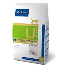Virbac Veterinary HPM 2 Urology Dissolution & Prevention Cat sausas maistas katėms skirtas struvitinių akmenų tirpdymui, 3 kg