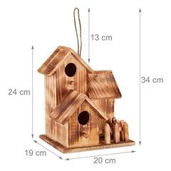 Paukščių namelis Relaxdays 10031013.0, 3 inkilai, 20 × 34 × 19 cm — 4 nuotrauka