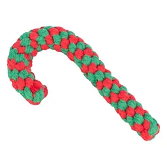 Trixie Kalėdinė virvinė “saldainių lazdelė” žaislas šunims, 19 cm