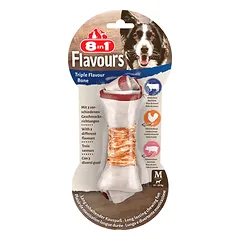 8in1 Flavours M trigubo skonio kaulas vidutinių veislių šunims, 1 vnt.