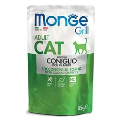 Monge Grill Adult Cat Rabbit in Jelly konservai katėms su triušiena 85g