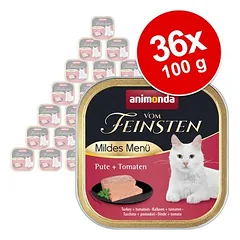 Animonda Vom Feinsten Mildes Menü Adult ekonominė pakuotė, drėgnas maistas katėms 36 x 100 g