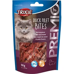 Trixie Premio Duck Filet Bites skanėstai katėms su ančių mėsa, be pridėtinio cukraus, 50 g — 2 nuotrauka