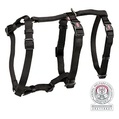 TRIXIE Panic petnešos su apsauga nuo pabėgimo, M-L 50-75 cm-20 mm, juodos parduotuvėje ramiosblusos.lt