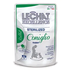 Lechat Exc. konservai sterilizuotoms katėms su triušiena 100g