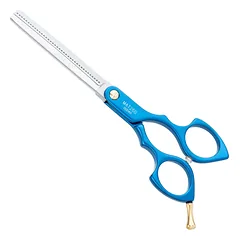 Madan Pet Grooming Retinimo žirklės - profesionalios, itin lengvos vienpusės retinimo žirklės, pagamintos iš japoniško nerūdijančio plieno, aliuminio rankena - mėlyna