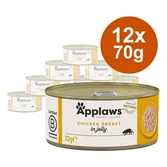 Applaws drebučiuose 12 x 70 g drėgnas maistas katėms