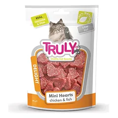 Truly skanėstas katėms „Širdelės”, vištiena ir žuvis, 50 g nuotrauka