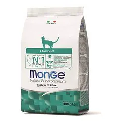 Monge Dry Cat Hairball 0,4 kg parduotuvėje petreon.lt