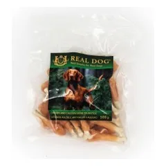 Real Dog SNACKS Vištienos kulšelė ant kalcio kauliuko 500g