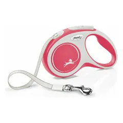 Flexi New Comfort ritininis pavadėlis šunims S (juosta) 5 m, raudonas