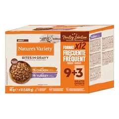 Nature's Variety Bites padaže, drėgnas maistas katėms, ekonominė pakuotė 48 x 85 g — 4 nuotrauka