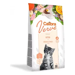 CALIBRA Cat Verve GF sausas maistas kačiukams ir maitinančioms katėms su vištiena ir kalakutiena 3,5 kg