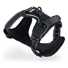 lionto Anti-Zug Hundegeschirr aus weichem Nylon mit Polsterung