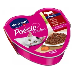 Vitakraft POESIE šlapias kačių maistas: jautiena su morkomis, 85 g