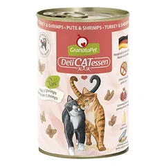 GranataPet DeliCatessen Kalakutiena ir Krevetės - be grūdų šlapias maistas katėms, kalakutiena ir krevetės, 6x 800g — 2 nuotrauka