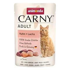 ANIMONDA Carny Adult Pouch Vištiena ir lašiša 85g drėgnas maistas katėms