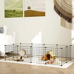 Gyvūnų aptvaras PawHut 106x73x36cm., juodos spalvos — 2 nuotrauka