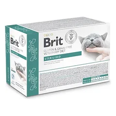 BRIT Veterinary Diet Grain Free Sterilised Cat Fillets in Gravy 12x85g kastruotiems suaugusiems katėms