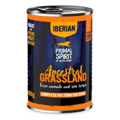 Primal Spirit Iberian Ancestral Grassland konservai su kiauliena šunims nuotrauka