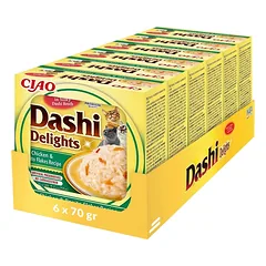 INABA Cat Dashi Delights Vištiena ir bonito tunas, 6 x 70 g
