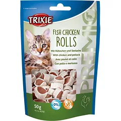 Trixie Premio Rolls su vištiena ir pollockas skanėstas suaugusiems katėms, 50 g