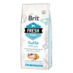 BRIT FRESH Fish with Pumpkin Adult Large sausas maistas didelių veislių šunims su žuvimi ir moliūgu 12 kg