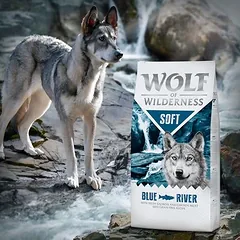 Wolf of Wilderness "Soft - Blue River" su lašiša – begrūdis sausas maistas šunims, < 1,4 kg — 5 nuotrauka