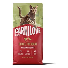 Carnilove Active Cat su antiena ir fazanu, skirtas sterilizuotiems suaugusiems katėms, 6 kg