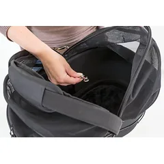 Trixie Bicycle Basket For Wide Bike Racks krepšys šunims vežti, su grotelėmis ir pagalvėle, juodas, 48x29x42 cm, iki 8 kg — 5 nuotrauka