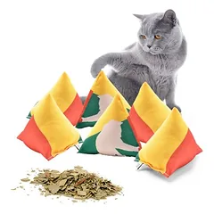Canadian Cat Company Schmusekissen 6er-Set Katzenminze Pyramide XL