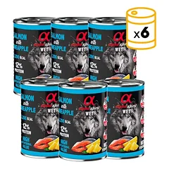 ALPHA SPIRIT WET konservai šunims Su triušiena ir bananais 400g * 6vnt.
