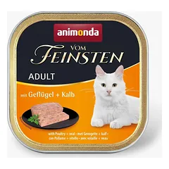 Animonda Vom Feinsten Adult with Poultry and Veal – konservai katėms su paukštiena ir veršiena, 100 g — 2 nuotrauka