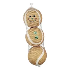Žaislas šunims teniso kamuoliukas imbierinis žmogeliukas, 4,5 cm, 3 vnt.