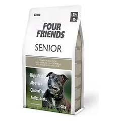 Four Friends Senior begrūdis sausas pašaras šunims-senjorams su vištiena, 3 kg