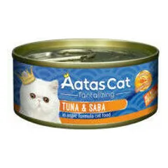Aatas Cat Tantalizing tunas su saba, drėgnas maistas katėms 80 g — 3 nuotrauka