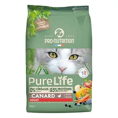 PRO-NUTRITION Pure Life Adult cat duck sausas maistas suaugusioms katėms su antiena 8 kg