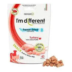 I'm Different Snack Turkey liofilizuoti skanėstai šunims ir katėms, 40 g