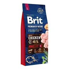 Brit Premium By Nature Adult L sausas pašaras šunims 15 kg