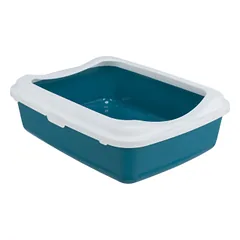 Trixie Classic kačių tualetas su rėmu, 47 x 37 x 15 cm, mėlynas, baltas