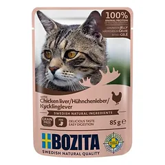 Bozita kąsneliai drebučiuose, maišeliai 12 x 85 g, drėgnas maistas katėms — 3 nuotrauka