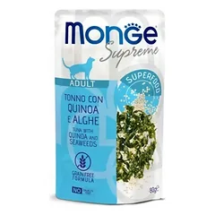Monge SUPREME - Cat Wet Pouches Tuna with quinoa and seaweeds - Adult 80g