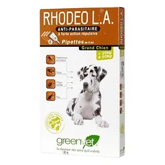 GREENVET - RHODEO L.A. Parasitenbehandlungspipette für große Hunde 25-50 k
