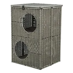 TRIXIE Outdoor Katzenhöhle Amalia aus Polyrattan, eckig